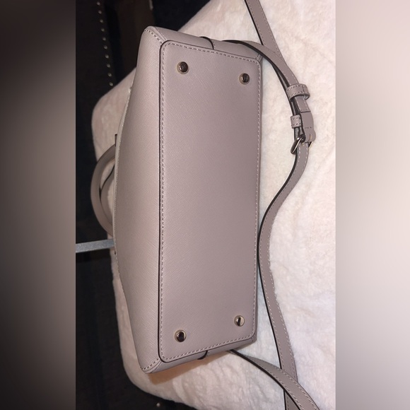 Kate Spade Leather Handbag/Satchel/Crossbody Cedar Street Maze Ivory Beige - Picture 7 of 15